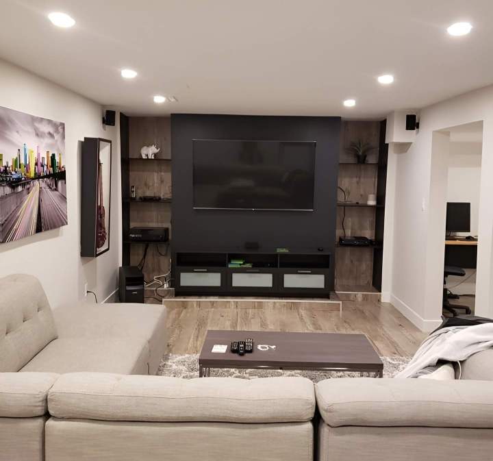 Aménagement d'un sous-sol optimisé et accueillant